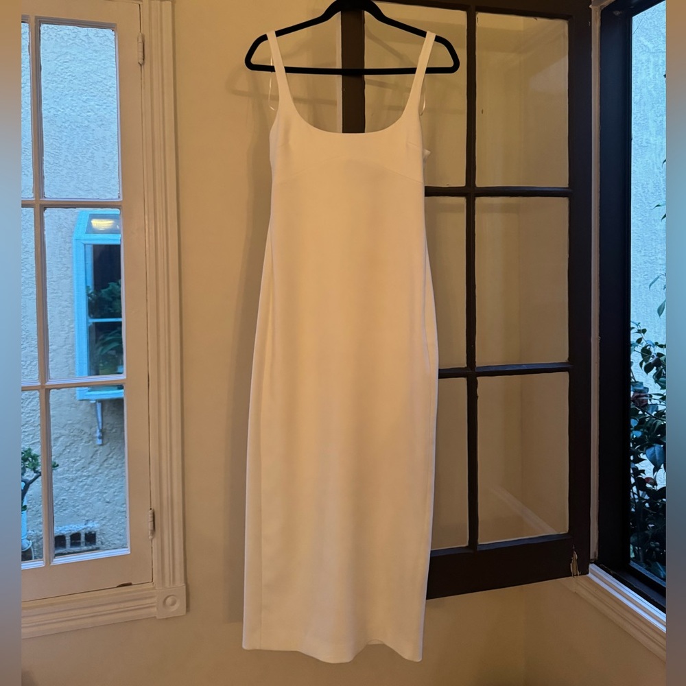White Zara Midi Dress Size M Never Worn